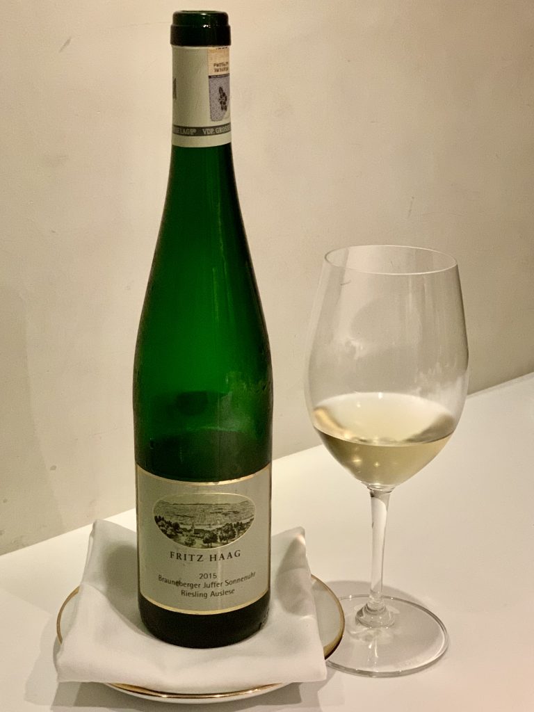 2016 Fritz Haag Brauneberger Juffer Riesling Spatlese Mosel, Germany | DC Restaurant Dom Perignon Pairing | Food For Thought