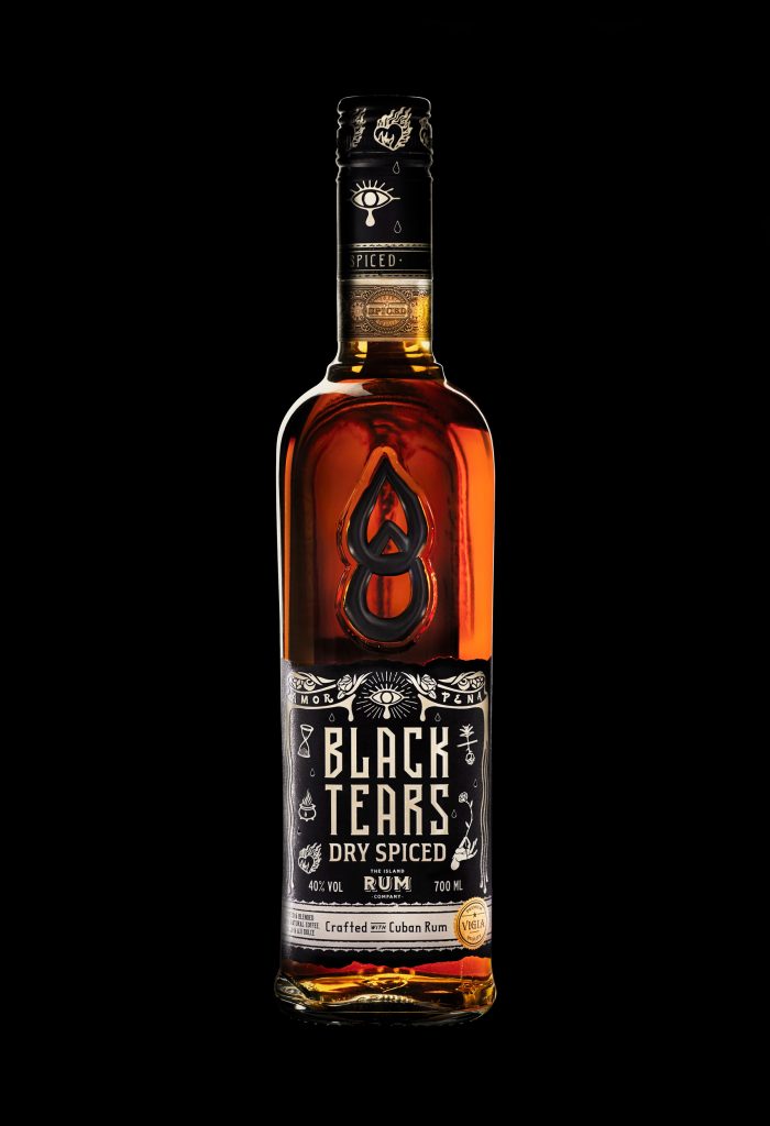 Black Tears Front View Dry Spiced_Black | Adele Robberstad of Black Tears Cuban Spiced Rum | Food For Thought