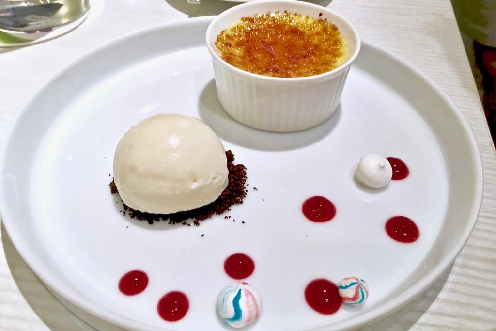 Creme Brulee with White Chocolate Sherbet | Marco Creative Cuisine | Food For Thought