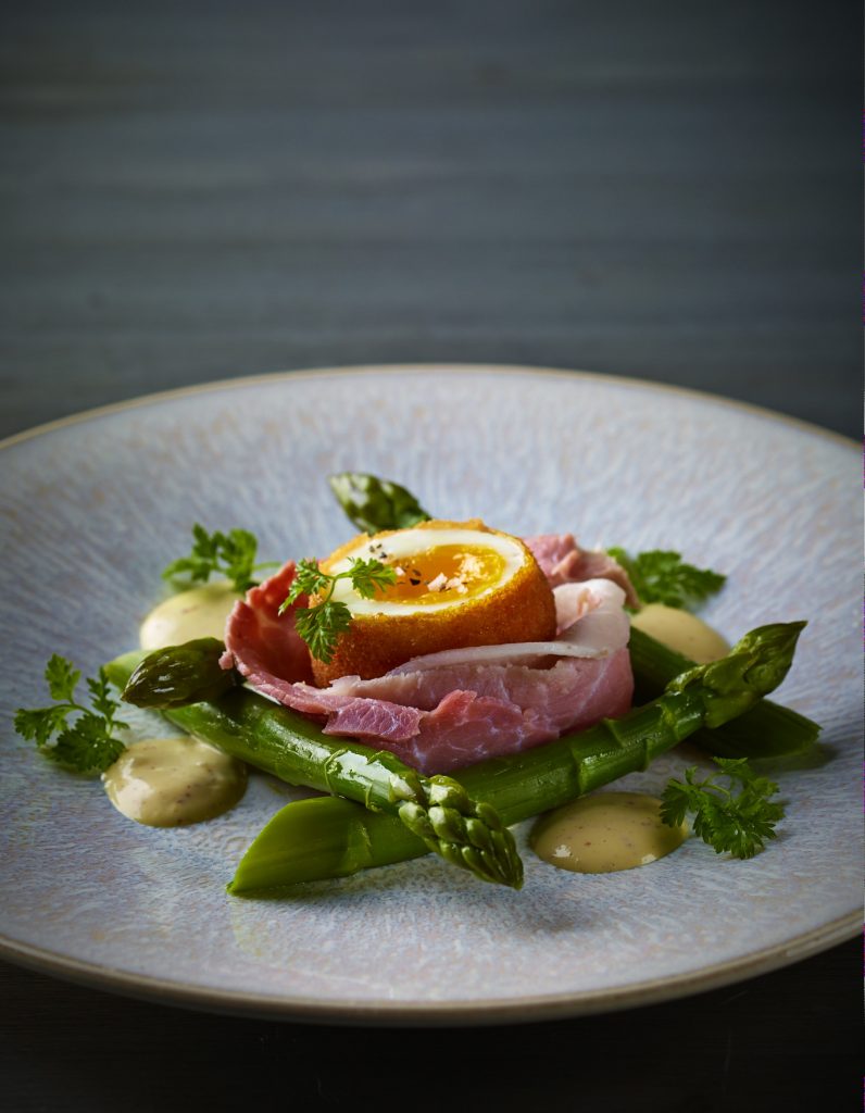 Daniel Boulud's Asparagus Salad with Crispy Egg | Daniel Boulud | db Bistro and Oyster Bar | Food For Thought