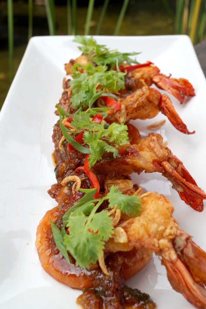 Deep Fried Tiger Prawns With Spicy Chili Sauce - Tamarind Hill - Food For Thought