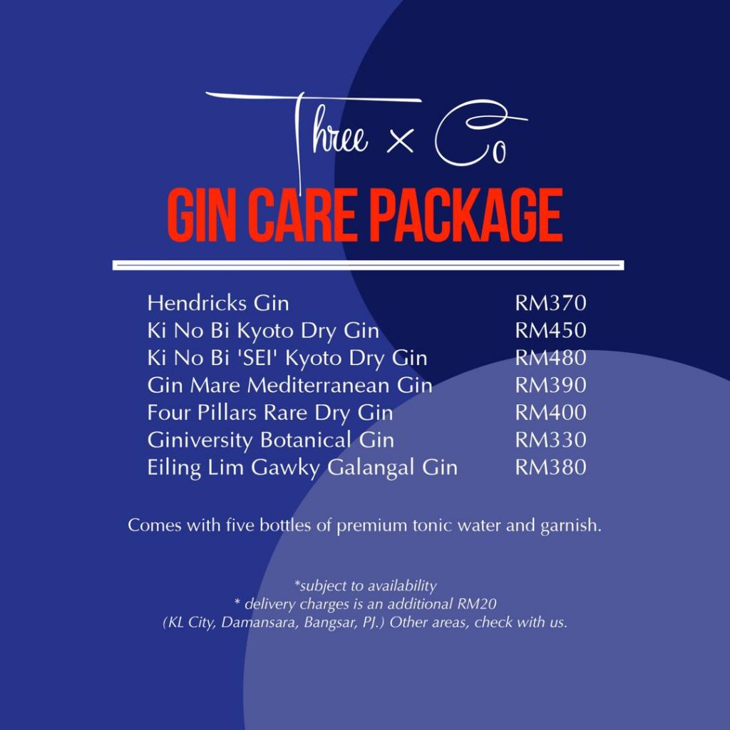 Gin Care Package | Delivery | Three X Co | Food For Thought