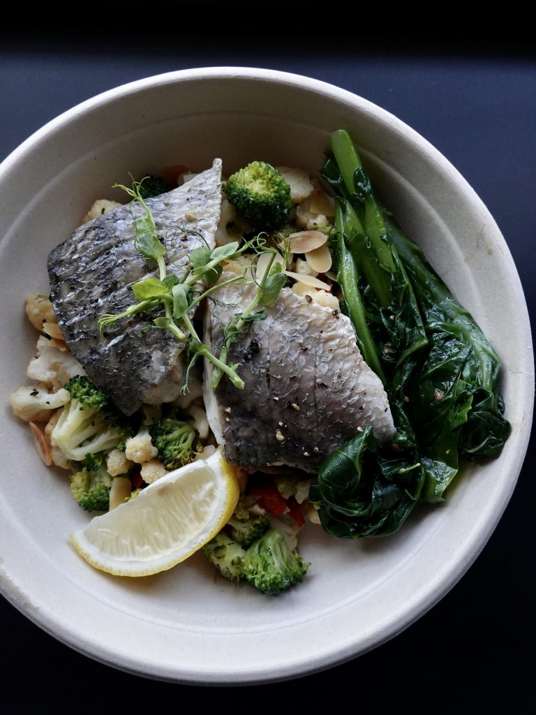 Grilled Seabass with Cauliflower Rice | TAF Meals | Food For Thought