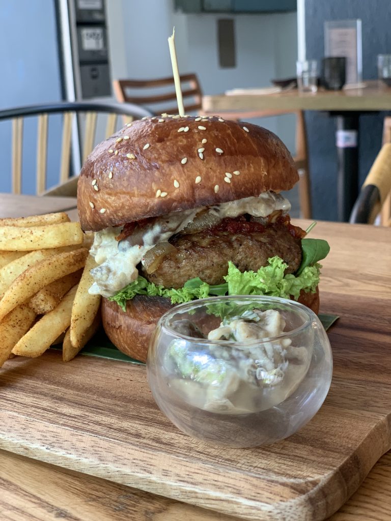 Grilled Spicy Lamb Burger | Gin Rik Sha | Food For Thought