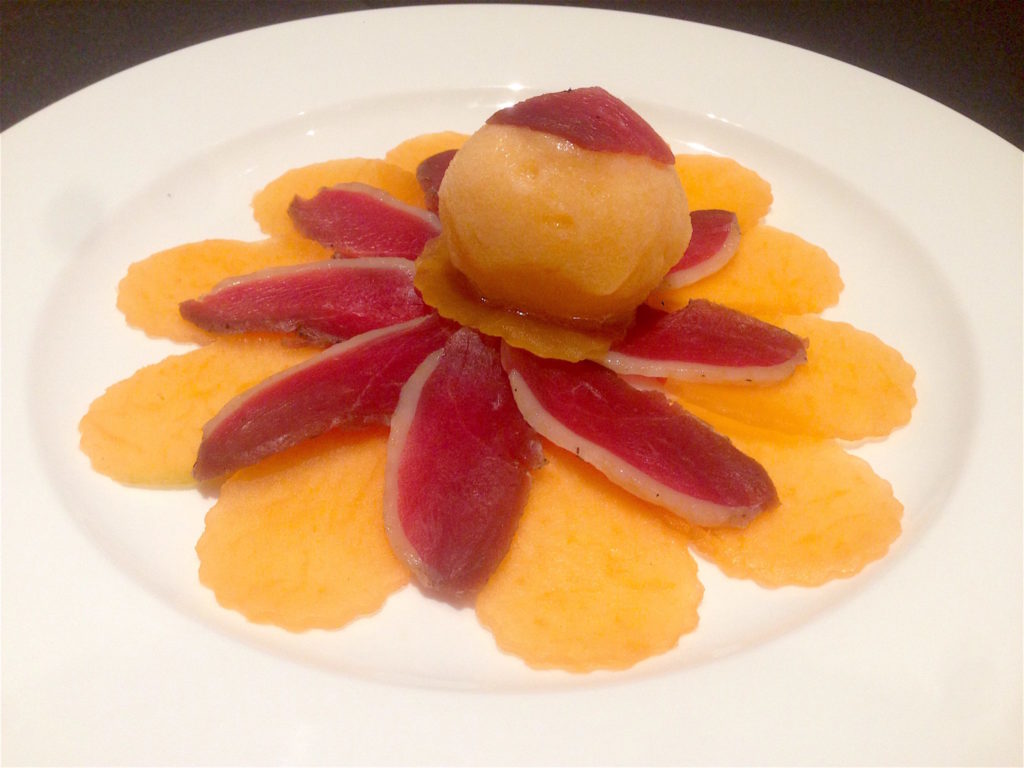 Proscuitto of Duck with Rock Melon - The Fine Dining - Food For Thought