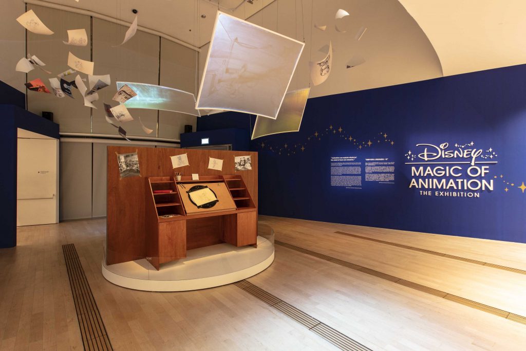 Replica of Disney's animator's desk at the entrance of Disney Magic of Animation (Credit to Marina Bay Sands and Disney) | Food For Thought